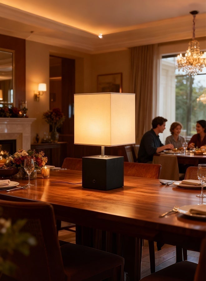 Onelight Warm LED Bedside Lamp - Dimmable Touch, 8x8x25cm | Eye Protection - Image 3