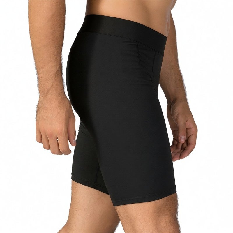 Men Shorts: L Size Dark Blue Grey Black Red, Moisture-Wicking Fabric, High Elasticity Design - Flatlock Seams, Exercise Shorts for Intense Workouts And Active Men - Image 4