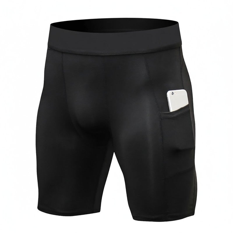 Men Shorts: L Size Dark Blue Grey Black Red, Moisture-Wicking Fabric, High Elasticity Design - Flatlock Seams, Exercise Shorts for Intense Workouts And Active Men - Image 3