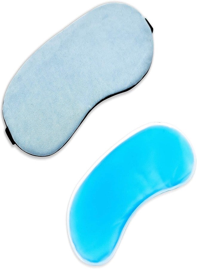 Neev Eye Mask For Sleeping Men Women With Cooling Gel For Night Deep Sleep, Dark Circles, Puffy Eye's, Dry Eyes And Eye Fatigue (1 PC LIGHT BLUE COLOUR) - Image 1