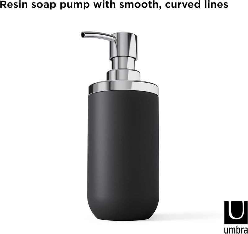UMBRA Junip Modern Resin Soap Pump, Chrome/Black - Image 5