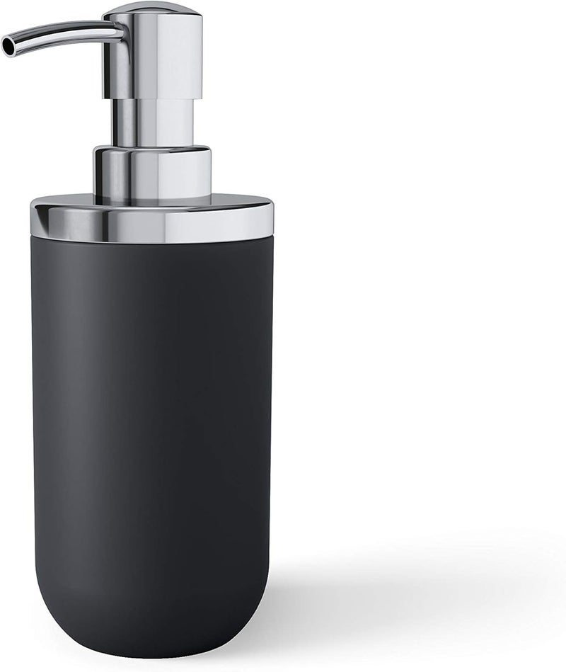 UMBRA Junip Modern Resin Soap Pump, Chrome/Black - Image 1