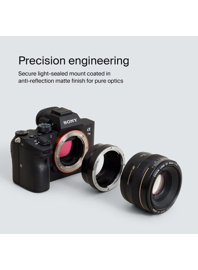 Urth Lens Mount Adapter: Compatible with Canon (EF/EF-S) Lens to Sony E Camera Body - Image 2