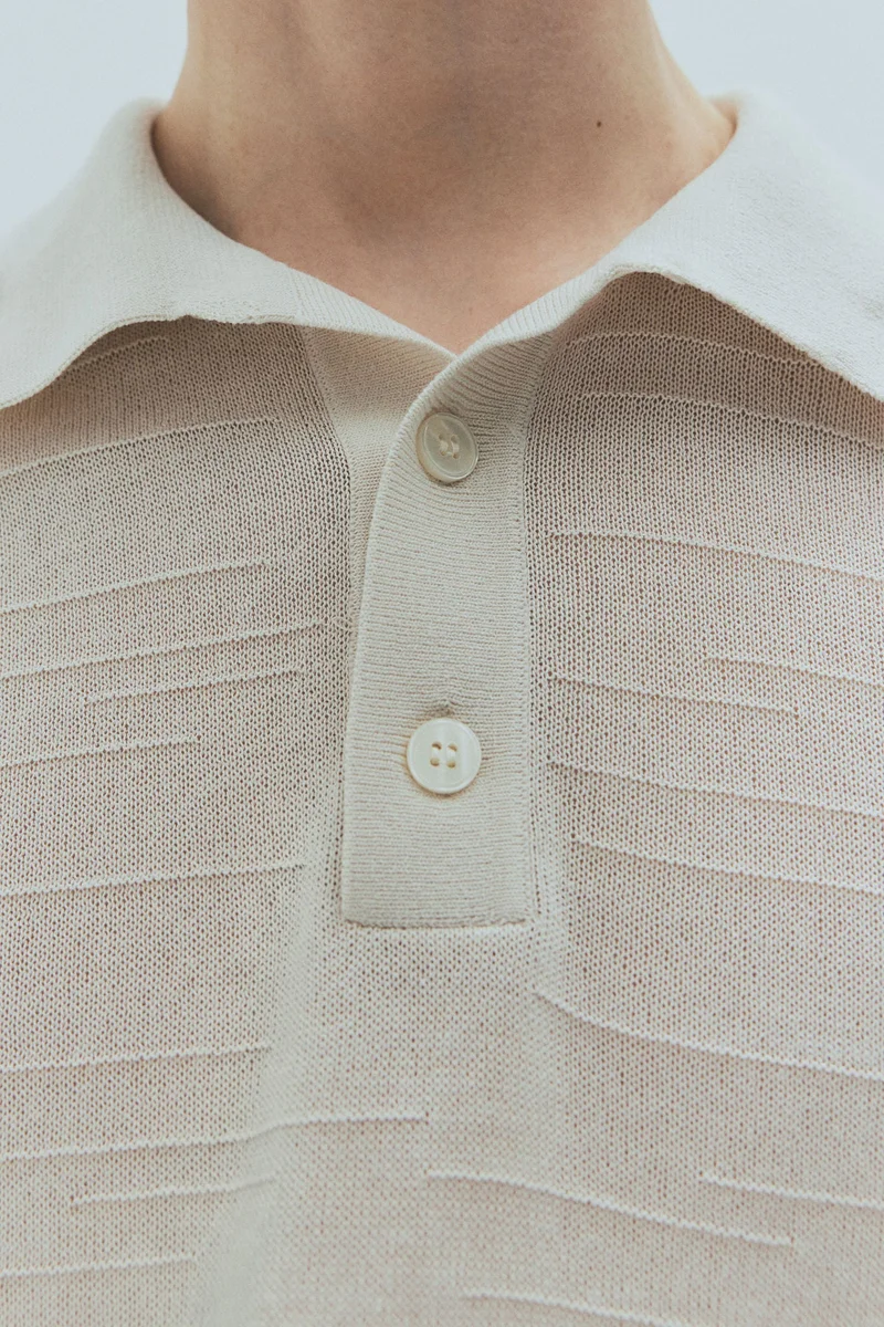 H&M Regular Fit Fine-knit polo shirt