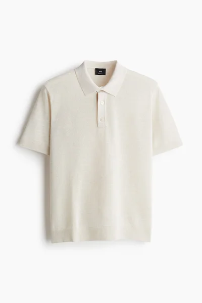 H&M Regular Fit Fine-knit polo shirt