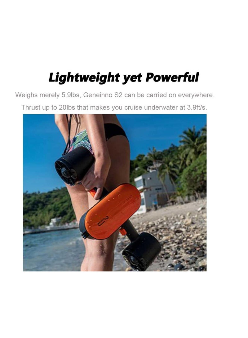 جينينو سكوتر S2 تحت الماء، محركان مزدوجان ودعم تطبيق ذكي، سكوتر بحري للسباحة والغوص الحر والغطس للأطفال والكبار - Image 4