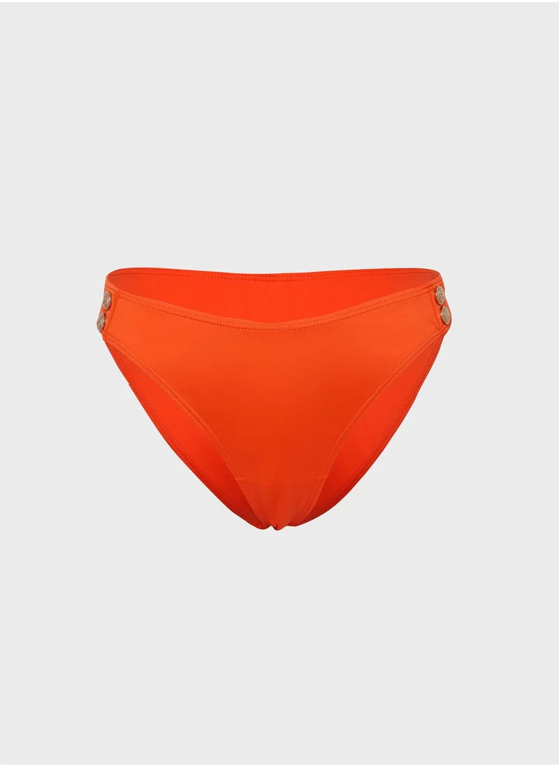 RIVER ISLAND High Leg Button Detail Brief