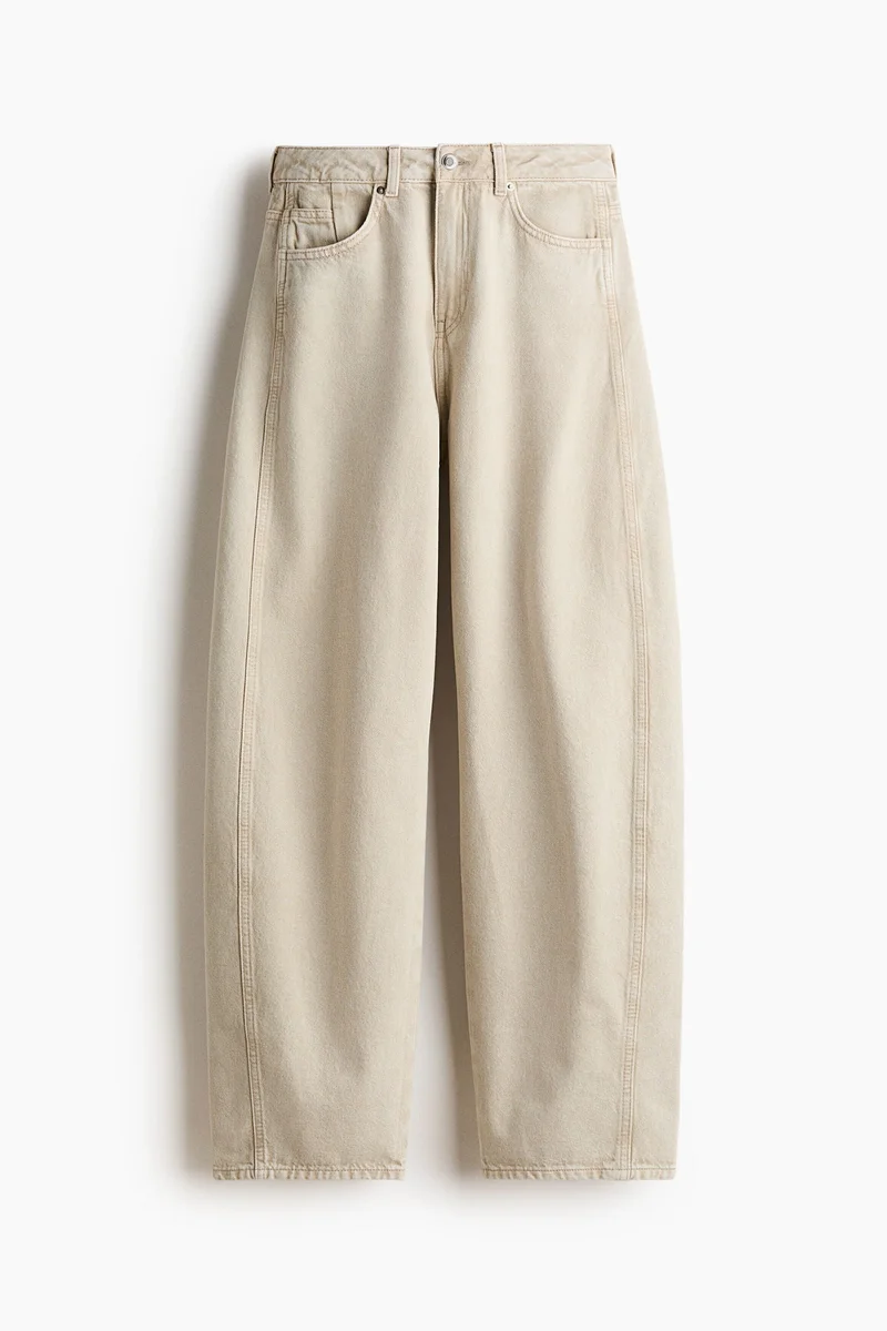 H&M Barrel Leg High Waist Jeans