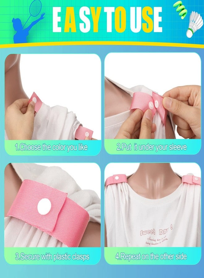 Dingion 10 Pairs Sports T Shirt Sleeve Clips Solid Color Sleeve Holders Gymnastics Softball Sleeve Ties Soccer Sleeve Straps for Shirts, 10 Colors - Image 3