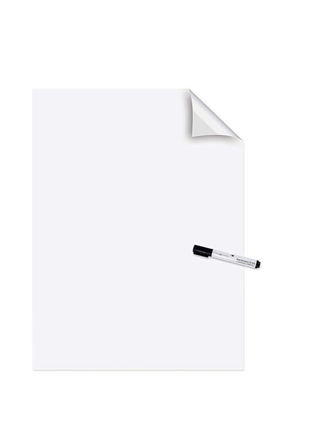 Magic Reusable Whiteboard – Flexible Roll Whiteboard Sheet with 2 Markers & 1 Duster, Easy to Stick, Erase & Reuse for Kids & Office Use