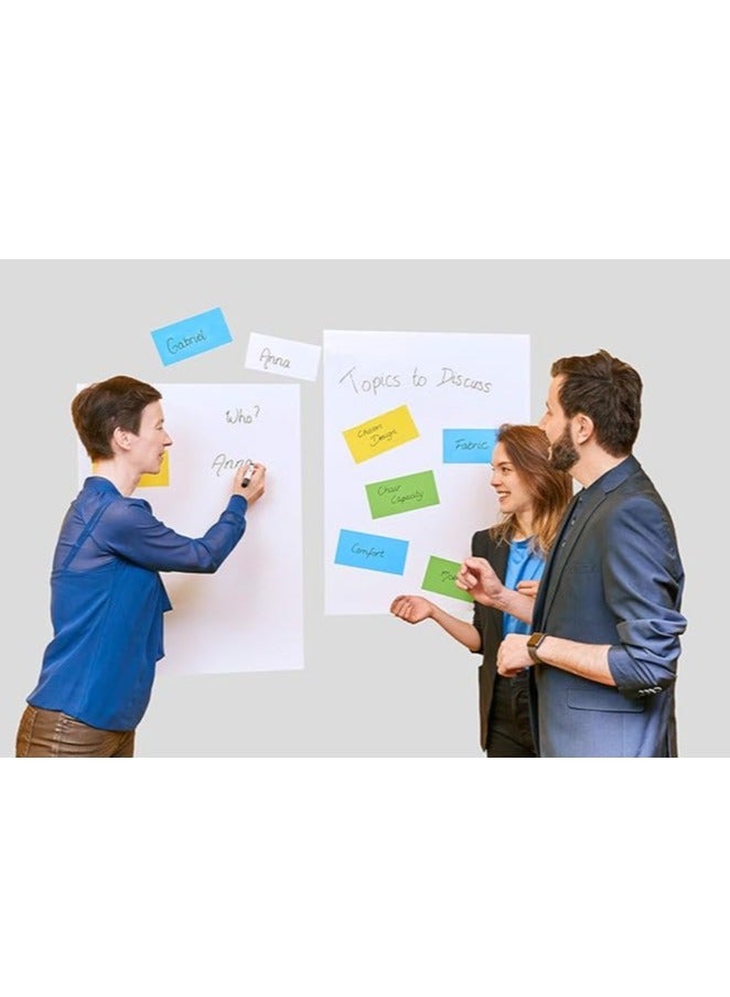 Magic Reusable Whiteboard – Flexible Roll Whiteboard Sheet with 2 Markers & 1 Duster, Easy to Stick, Erase & Reuse for Kids & Office Use