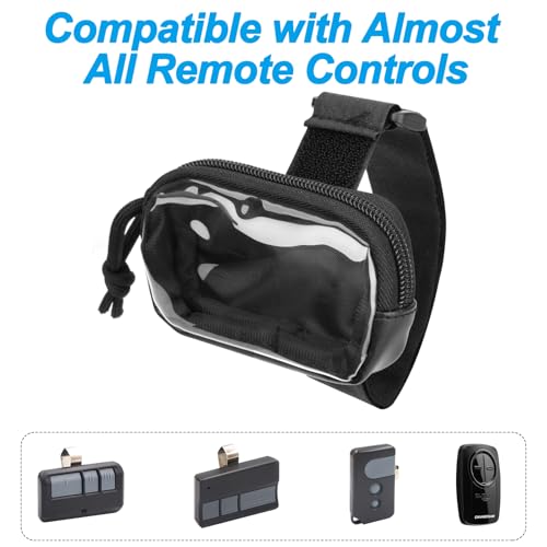 Homakover Garage Door Opener Holder for Visor, Carrying Case for Universal Garage/Gate Door Opener Remote, Adjustable Visor Bag Gate Clicker Holder - Image 5