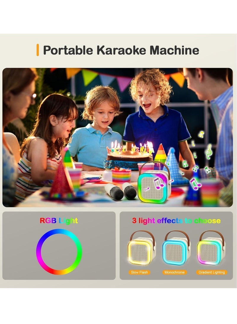 Mini Karaoke Machine with 2 Wireless Microphones – Portable Bluetooth Speaker for Kids and Adults - Image 5