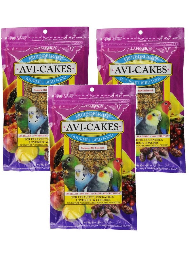 zeBrush Avi-Cakes Fruit Delight Gourmet Bird Food - Image 1