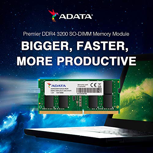 ADATA Premier 8GB 3200MHz SO-DIMM DDR4 Laptop Memory, Single RAM Module, Supports Intel & AMD CPUs, XMP Profile Support, Fast Data Transfer, Enhanced Efficiency, AD4S32008G22-SGN - Image 3