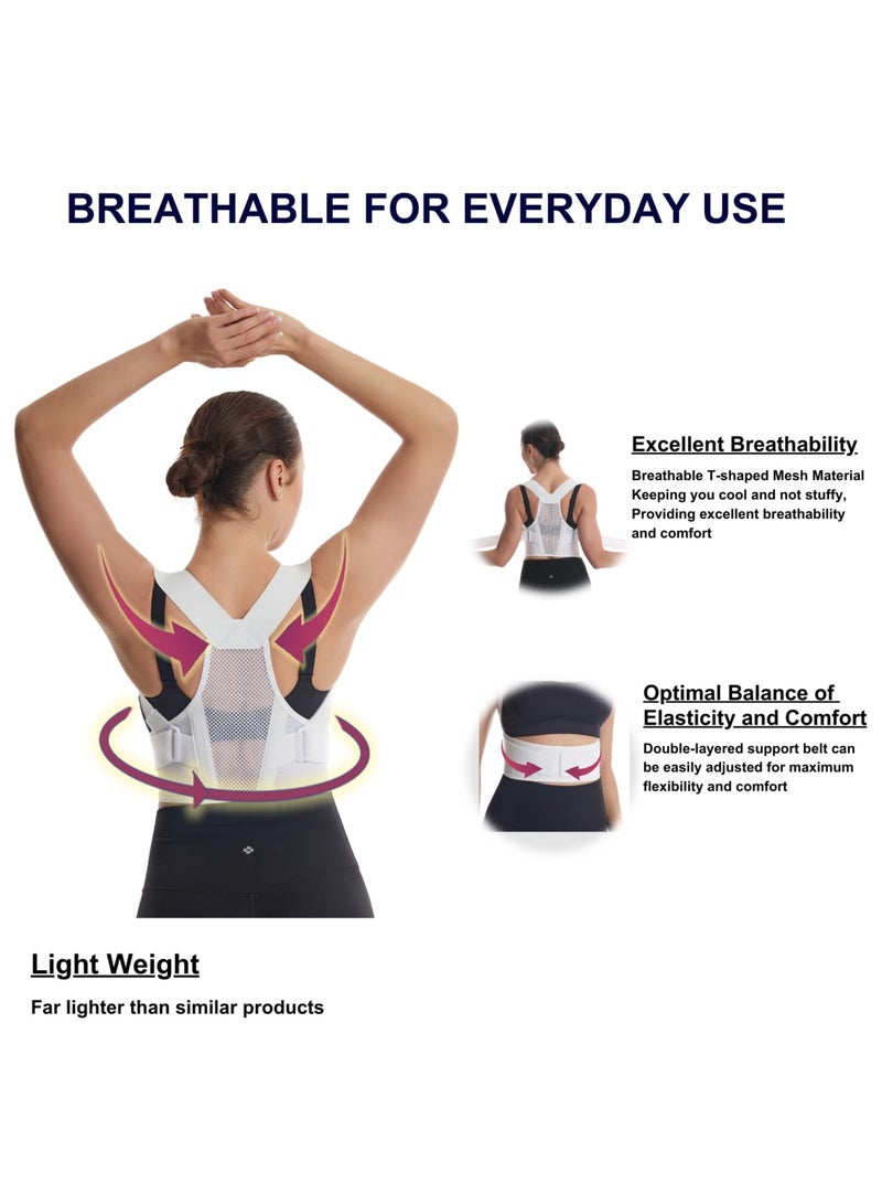 Adjustable Back Straightener for Men and Women, Breathable Posture Corrector, Clavicle Support for Neck and Shoulder Relaxation - Image 5