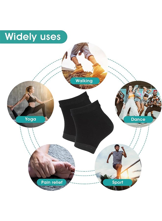 3 Pairs Moisturizing Heel Socks Ventilate Gel Heel Open Toe Socks Soft Silicone Socks for Dry Hard Cracked Skin Breathable Reusable SPA Foot Protector Day Night Care Skin - Image 4