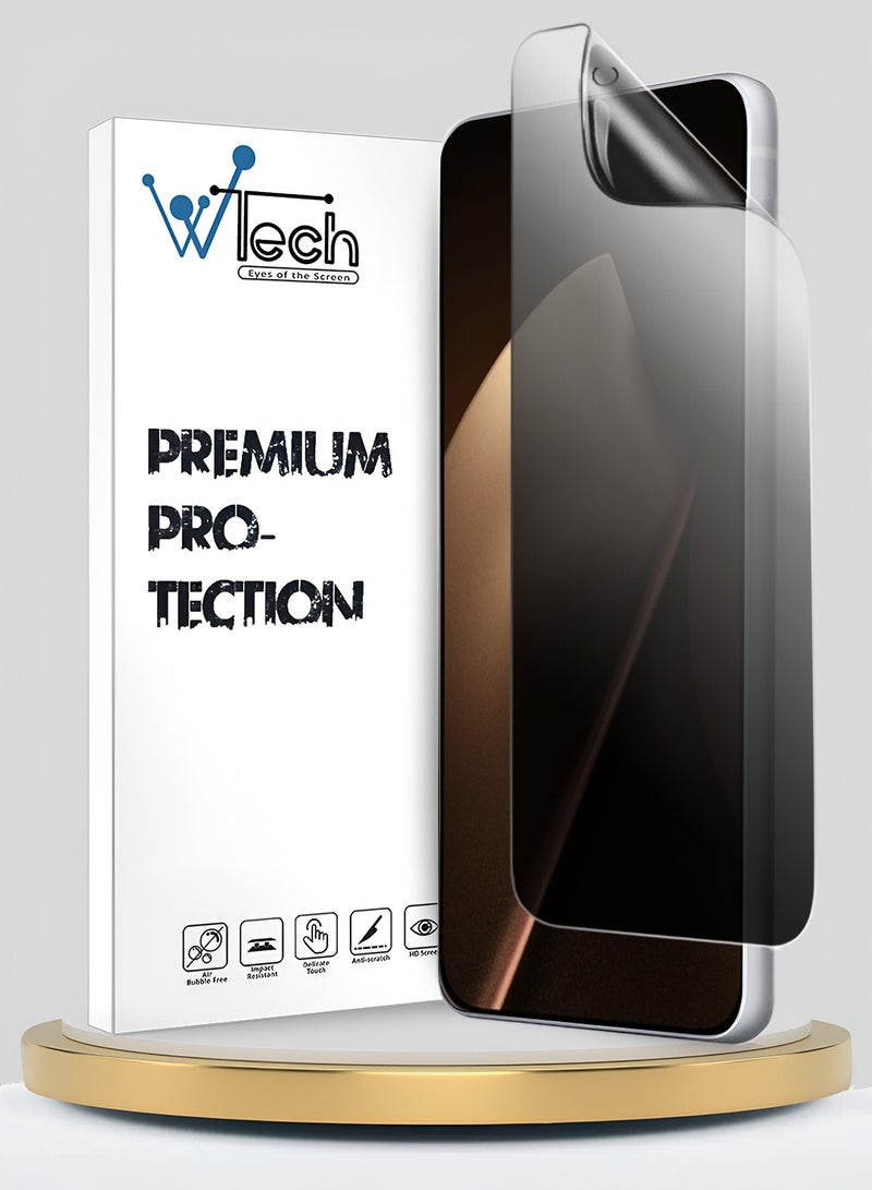 Wtech Xiaomi 15T Pro 5G 2025 Premium Hydrogel Anti Spy / Anti Privacy Film Thin and Flexible Screen Protector (MSHFMP) - Clear - Image 1