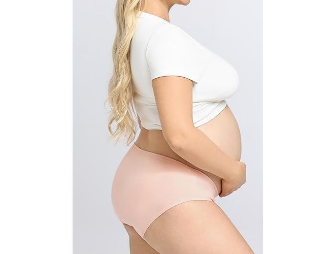SHAPERX Maternity Underwear | Pregnancy Postpartum Panties | Under The Bump Bikinis Pack of 6 - Image 3