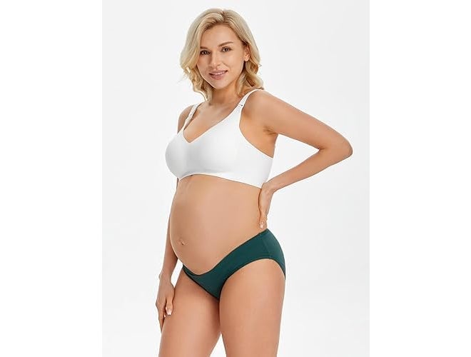 SHAPERX Maternity Underwear | Pregnancy Postpartum Panties | Under The Bump Bikinis Pack of 6 - Image 5