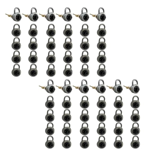 DuoTyga 60 Pack 24 Keyed Alike Combination Padlock, Black, Modern Style, Suitable for Gym & Sports, School, Employee & Toolbox Lockers - Image 1
