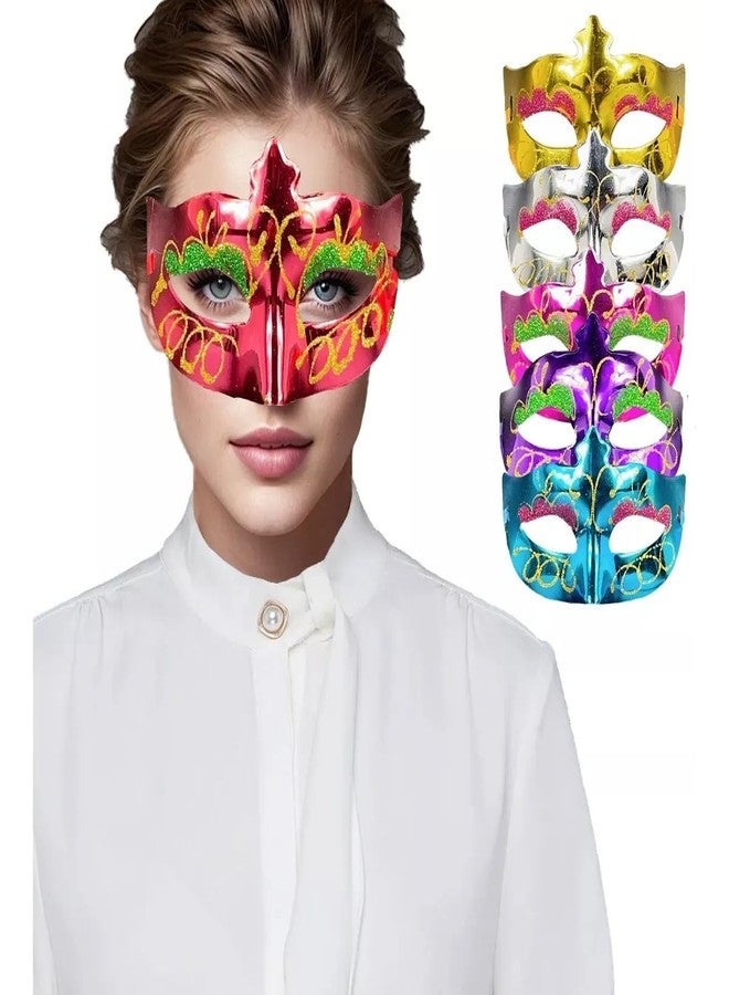 PartyToko Party Colourful Super Saver Eye Mask for Halloween/Xmas Party,Birthday Party/Adult Party for Men and Women Masquerade Ball Mask (Pack of 6) - Image 3