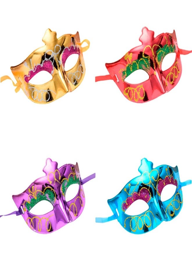 PartyToko Party Colourful Super Saver Eye Mask for Halloween/Xmas Party,Birthday Party/Adult Party for Men and Women Masquerade Ball Mask (Pack of 6) - Image 4