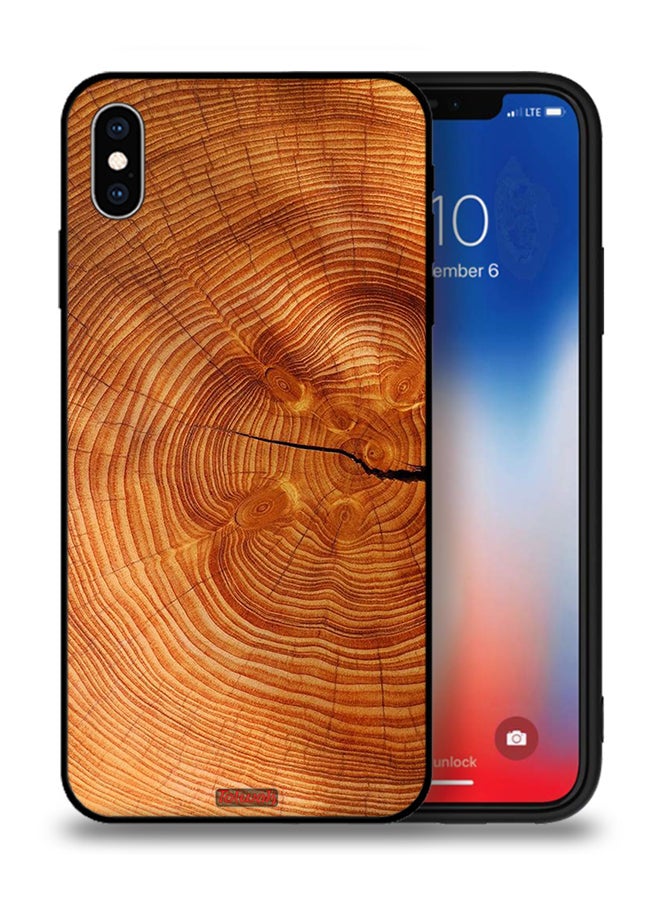 Tolwak Apple iPhone XS Protective Case Crack Wood - Image 1
