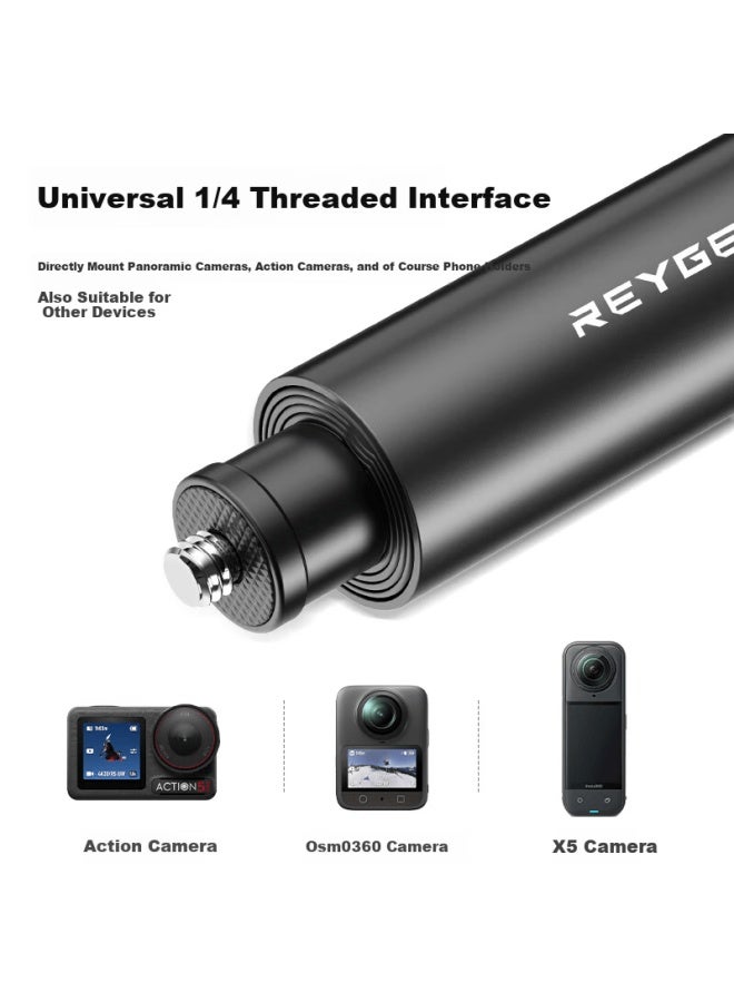 Reygeak Adjustable Sports Camera Selfie Stick Compatible With Dji Action 5 Pro/4/3, Handheld Pole For Insta360 Ace Pro 2/x5, Osmo 360, Gopro Extension Rod Tripod - Image 1