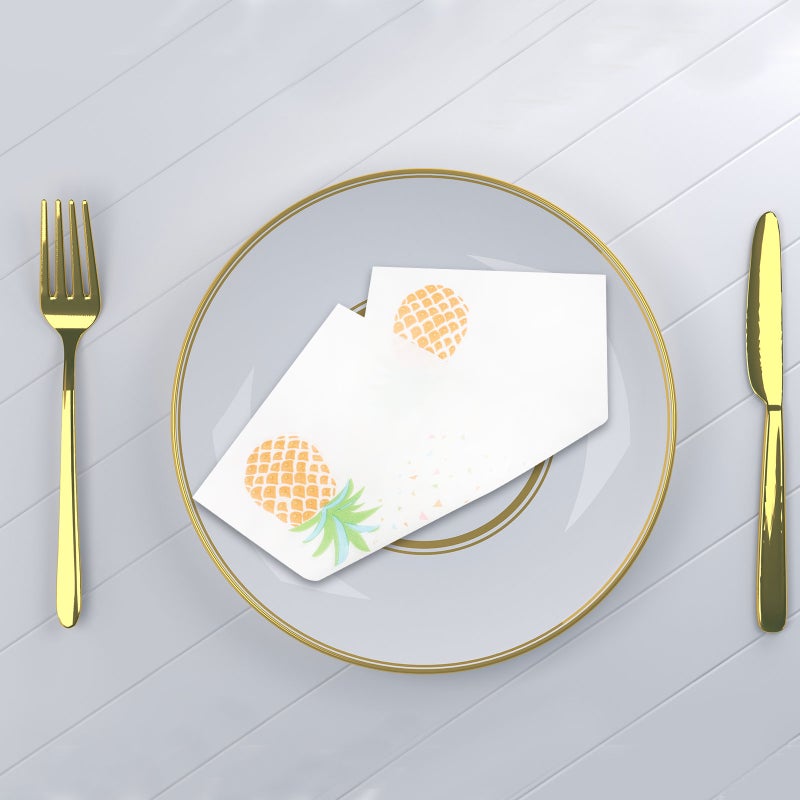 🍳 ٤٠ منديل مطبوع برسومات فاكهة الكرز للاستخدام اليومي والحفلات والولائم - Image 4