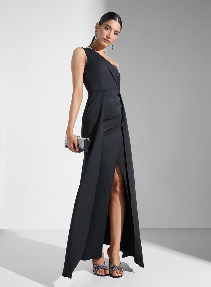 ايلا فستان بكتف واحد مع فتحة - Image 4