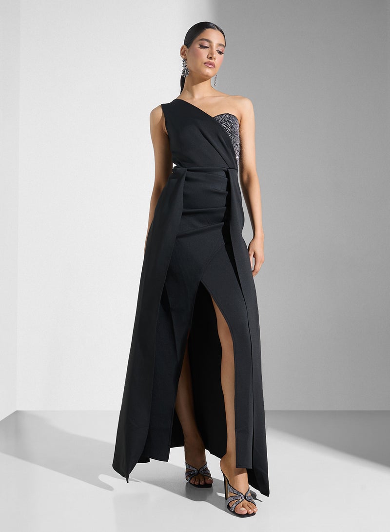 ايلا فستان بكتف واحد مع فتحة - Image 1