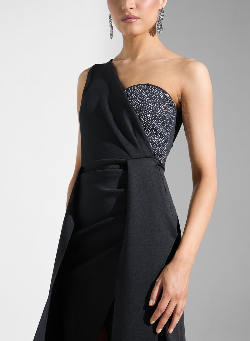 ايلا فستان بكتف واحد مع فتحة - Image 3