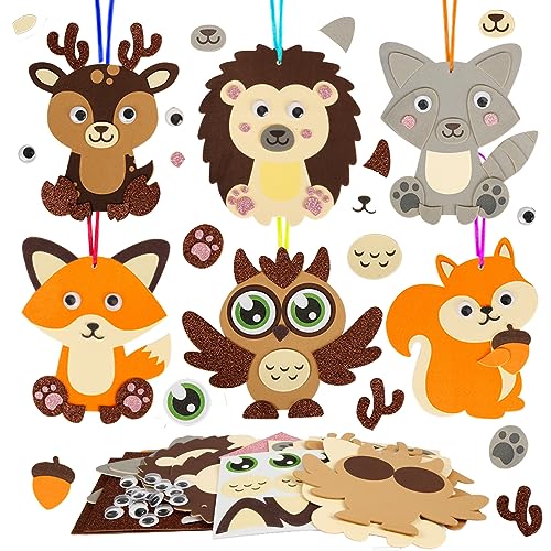 Fennoral 12 Pack Halloween Craft Kit for Kids Make You Own Halloween Foam Stickers Arts and Crafts DIY for Kids Boys Girls Party Supplies Halloween Decoration - Image 1