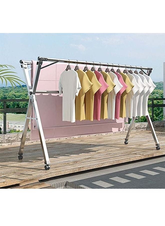 NKX - Adjustable Drying  Laundry Washing Foldable Cloth Dryer With Wheel - Image 1