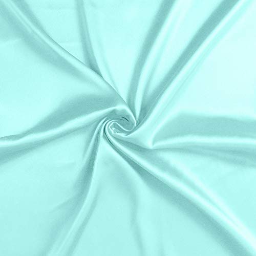 Oussum Satin Pillow case Soft & Comfortable Silk Pillowcase Solid Pillow Cover Single Pcs with Free Scrunchie (Pastel Blue, Regular Size (18"x27") - Image 4