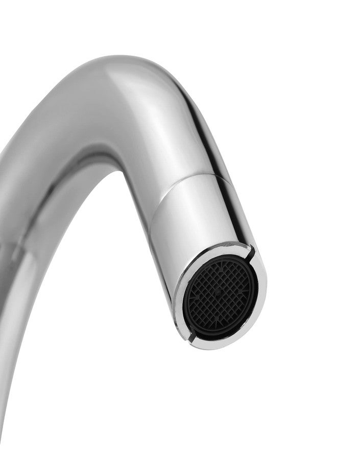Hindware Italian Collection F520023CP Avior Sink Tap for Kitchen with Swivel Spout (Wall Mounted), Brass with Chrome Finish - Image 4