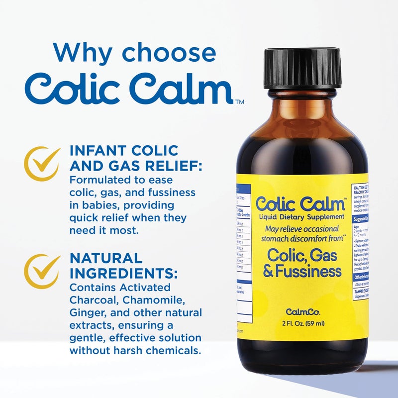 Colic Calm Gripe Water, Colic  Infant Gas Relief Drops, 2 Ounce - Image 5