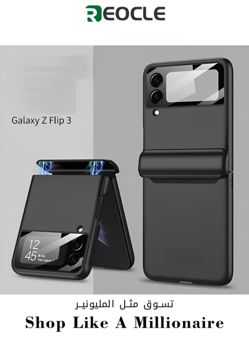 REOCLE Aero Flex Samsung Galaxy Z Flip 3 4 5 Case with Hinge Protection Protective Slim Cover Protective Body with Hinge Protector for Samsung Galaxy Z Flip 3 4 5 - Image 1