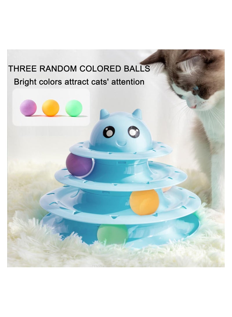 BLOOMING TIME Cats Toy Fun Roller ,3 layer Cat Teaser Ball Toys with 3 Colorful Balls - Image 3