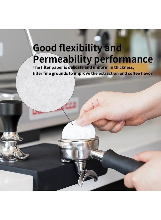 51mm Espresso Filter Paper Puck Screen – 100 Unbleached Coffee Filter Papers for 51mm Portafilter, Improves Extraction & Reduces Residue - Image 5