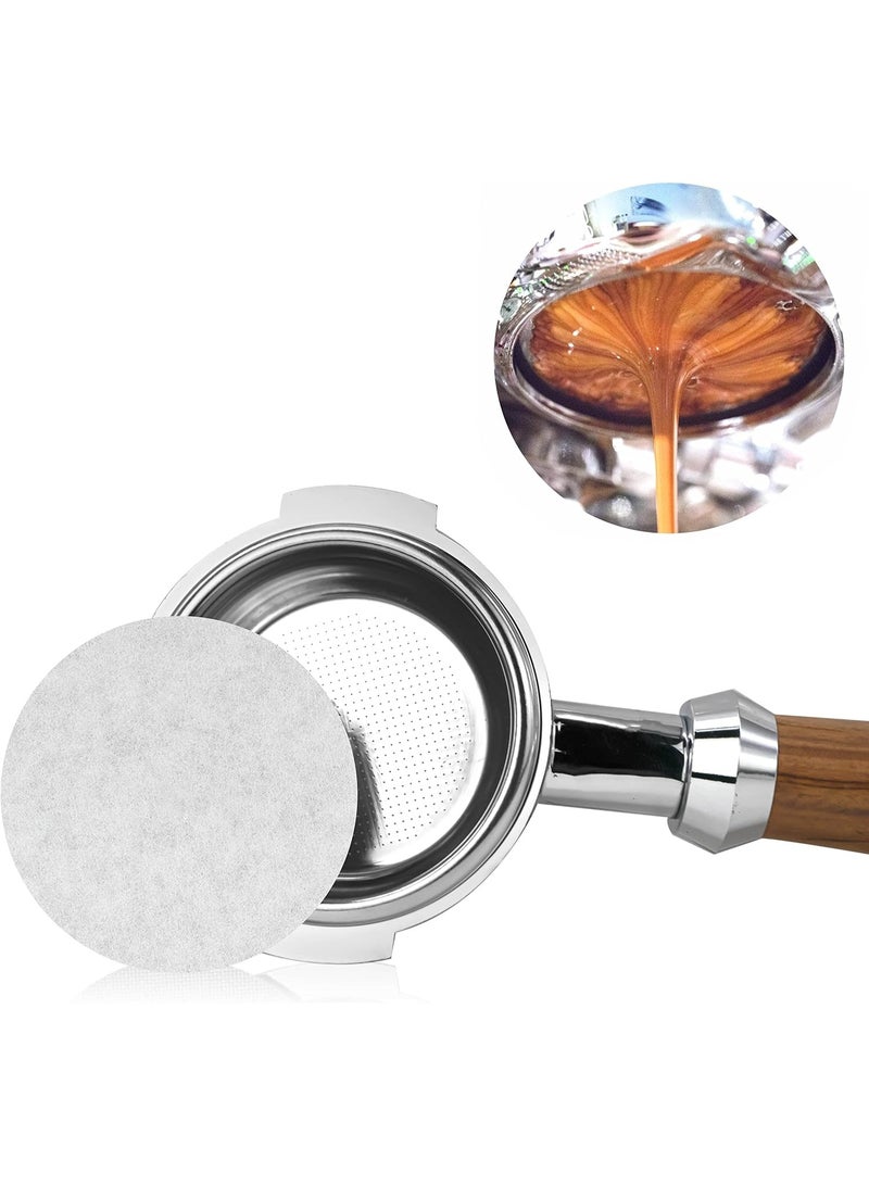 51mm Espresso Filter Paper Puck Screen – 100 Unbleached Coffee Filter Papers for 51mm Portafilter, Improves Extraction & Reduces Residue - Image 1