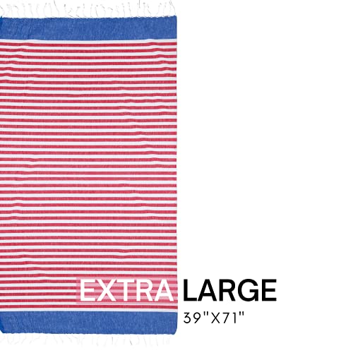 BAY LAUREL Turkish Beach Towel with Travel Bag 39 x 71 Quick Dry Sand Free Lightweight Large Oversized Towels Light - Image 4