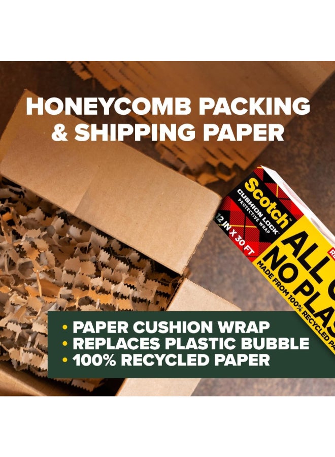 Scotch  Cushion Lock Protective Packing Wrap Brown 12inch x 30ft PCW-1230 - Image 3