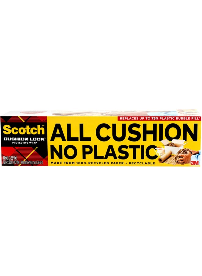 Scotch  Cushion Lock Protective Packing Wrap Brown 12inch x 30ft PCW-1230 - Image 2