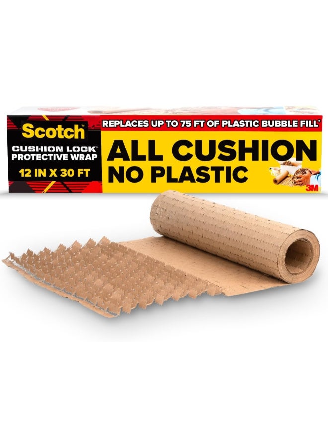 Scotch  Cushion Lock Protective Packing Wrap Brown 12inch x 30ft PCW-1230 - Image 1