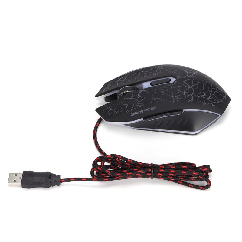 Wired Gaming Mouse USB Port Ergonomic 3200 DPI Adjustable RGB Optical Computer AccessoriesBlack - Image 3