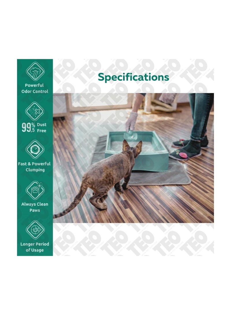 فيلين بريميوم للقطط (20 لتر) فضلات قطط طبيعية متكتلة خالية من الغبار (ليمون) - Image 4