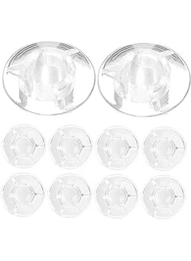 Transparent Mushroom Guitar Pedal Caps 12Pcs Footswitch Topper Easy Install Protects Effect Pedal - Image 1