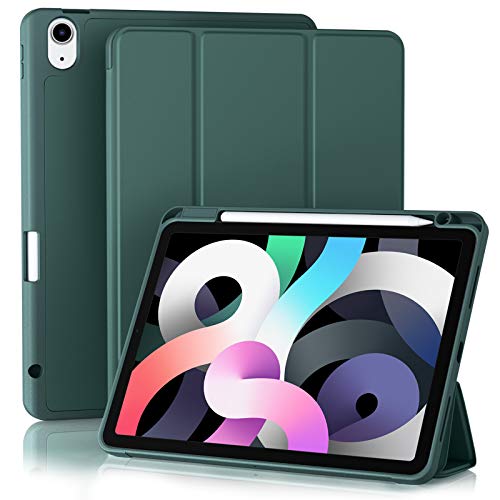 Akkerds Compatible with iPad Air 6th Generation 11 Inch Case M2 2024, for iPad Air 5th/4th Generation Case 2022/2020 10.9 Inch with Pencil Holder[Auto Sleep/Wake], PineGreen - Image 1